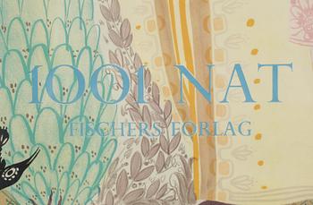 BJÖRN WIINBLAD, affisch, litografiskt tryck, "1001 Nat", Fischers Förlag.