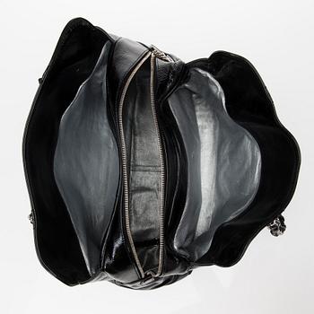 A Black Patent Leather Shopper.