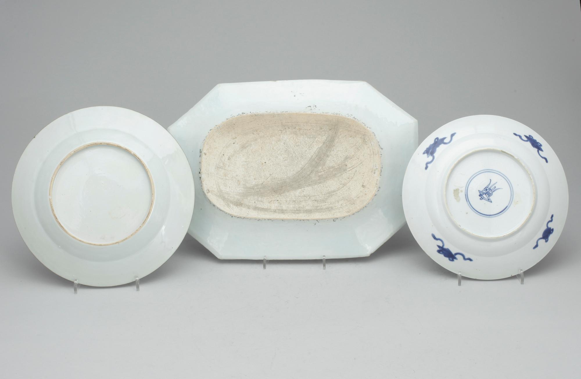 TALLRIKAR, 6 st, porslin, Kina, Qing dynastin, mestadels 1700-tal.