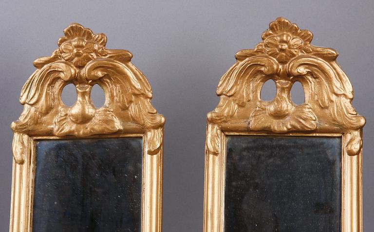 SPEGELAMPETTER, ett par, rokokostil, 1900-tal.