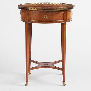 A late Gustavian mahogany table, Stockholm, late 18th century.