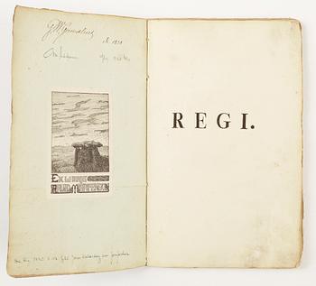 BOK, "Quatuor Monumenta Aenea e terra in Suecia eruta...", av Jonas Hallenberg, Stockholm 1802.