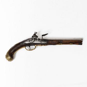 Flintlock pistol, by Claude Niquet, Liège, mid-18th century.