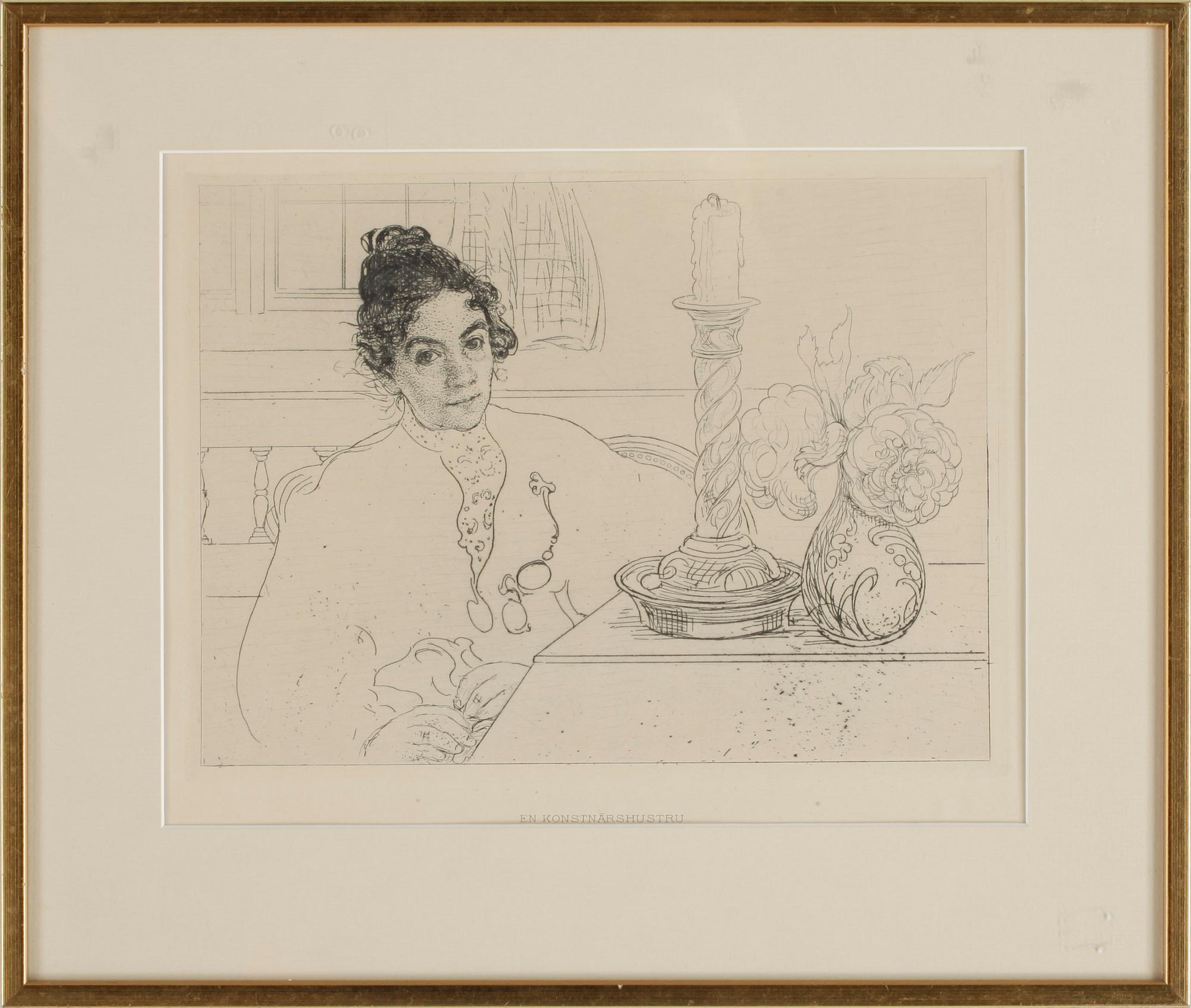 KOPPARSTICK, 4 st, Carl Larsson. 1900-talets början.
