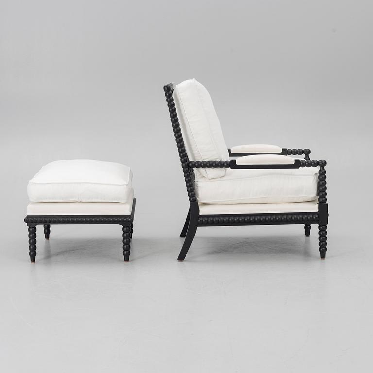 A 'Bobby' armchair with ottoman by RIJD, contemporary.