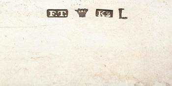 SMÖRKNIVAR 12 st, silver, Fredrik Tiander, Lovisa, Finland 1846. Tot. vikt ca 462 g.