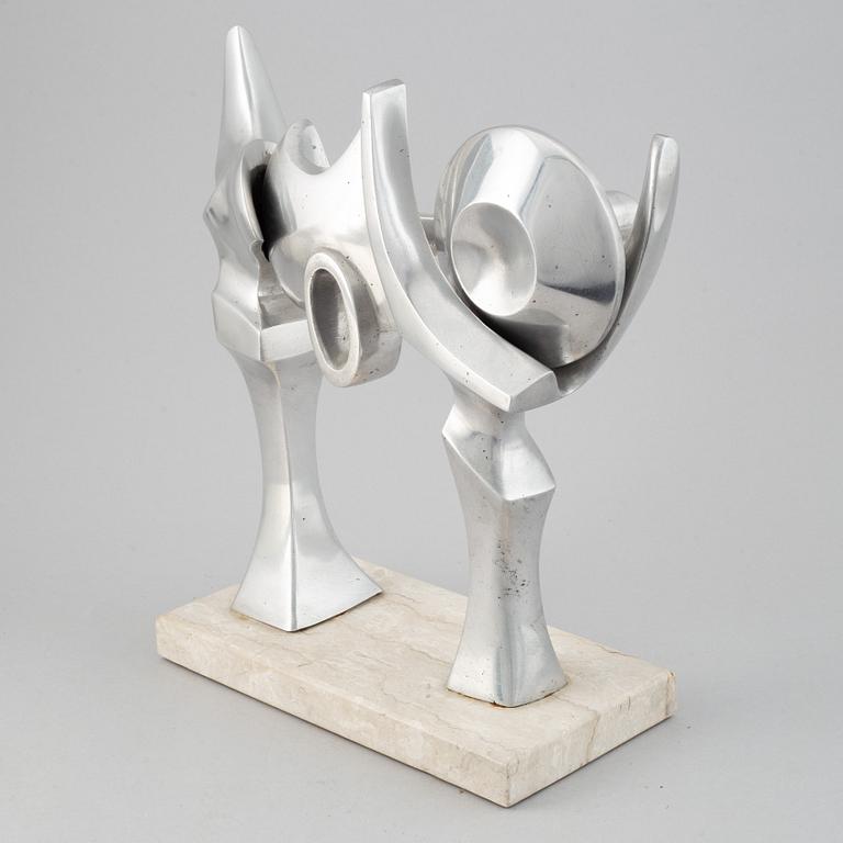 Christopher Gibson, sculprure, aluminum, signed and dated -83.