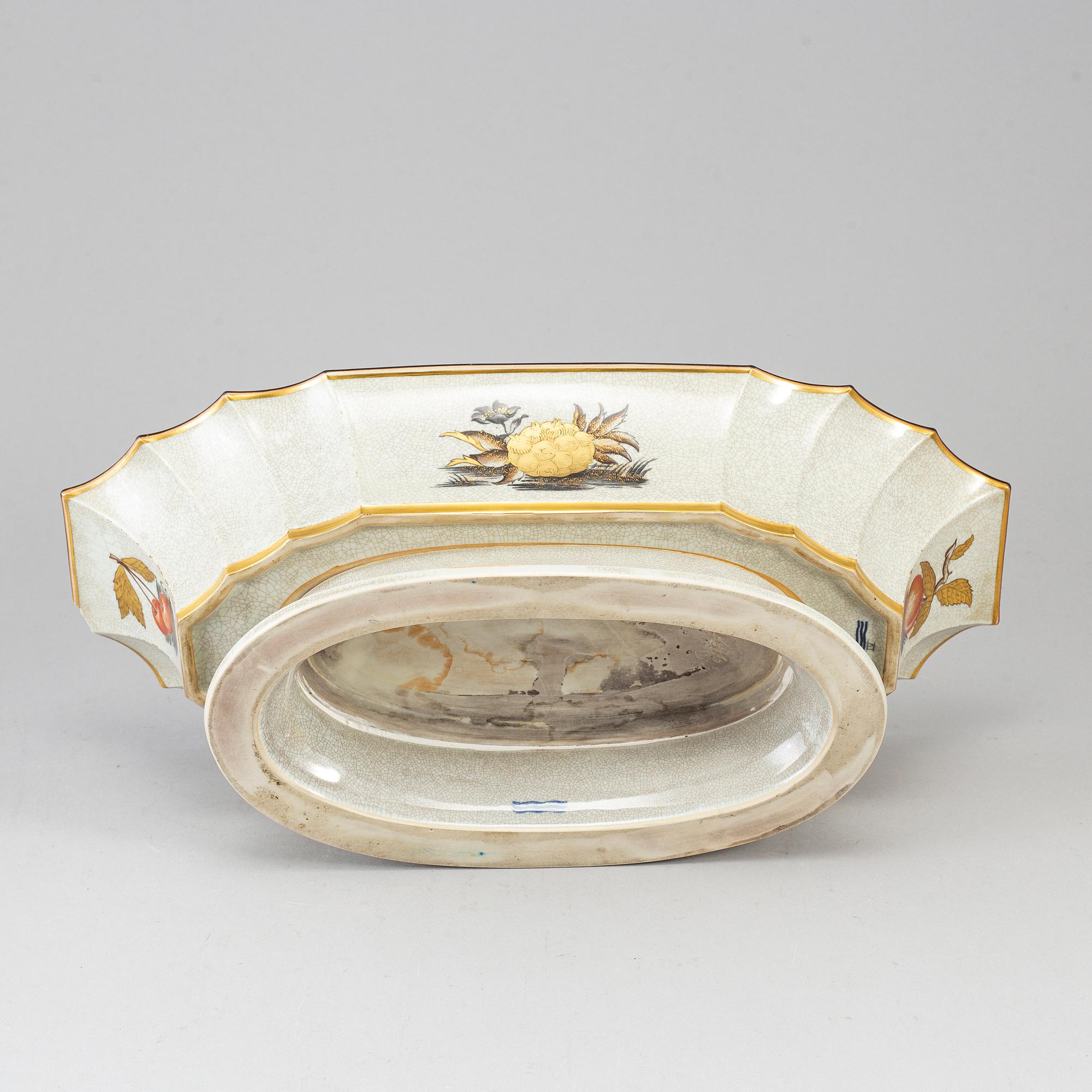 A large porcelain jardinière, Royal Copenhagen, attributed to Thorkild Olsen.