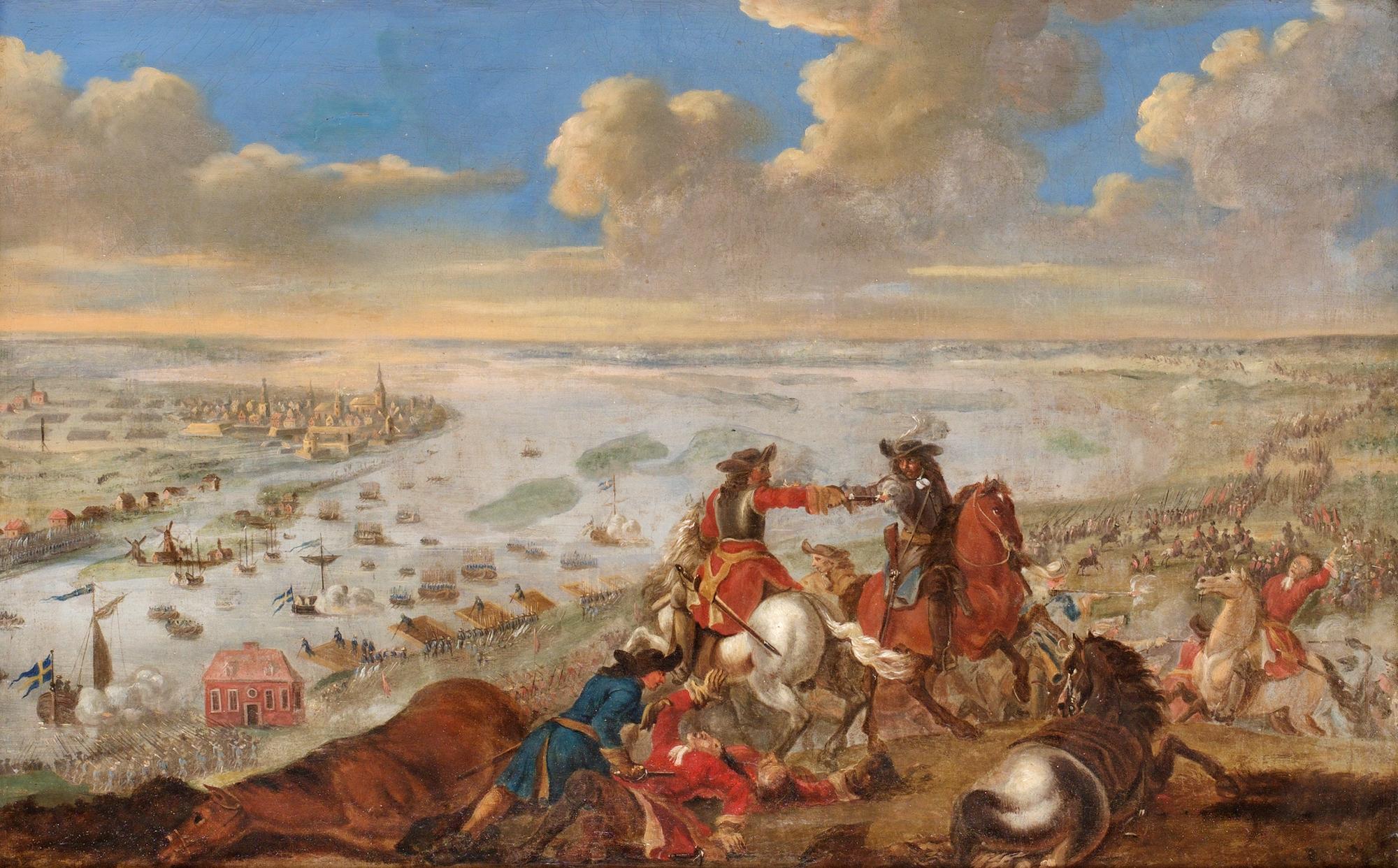 Johan Philip Lemke (Lembke) Tillskriven, Karl XII går över Düna 1701.