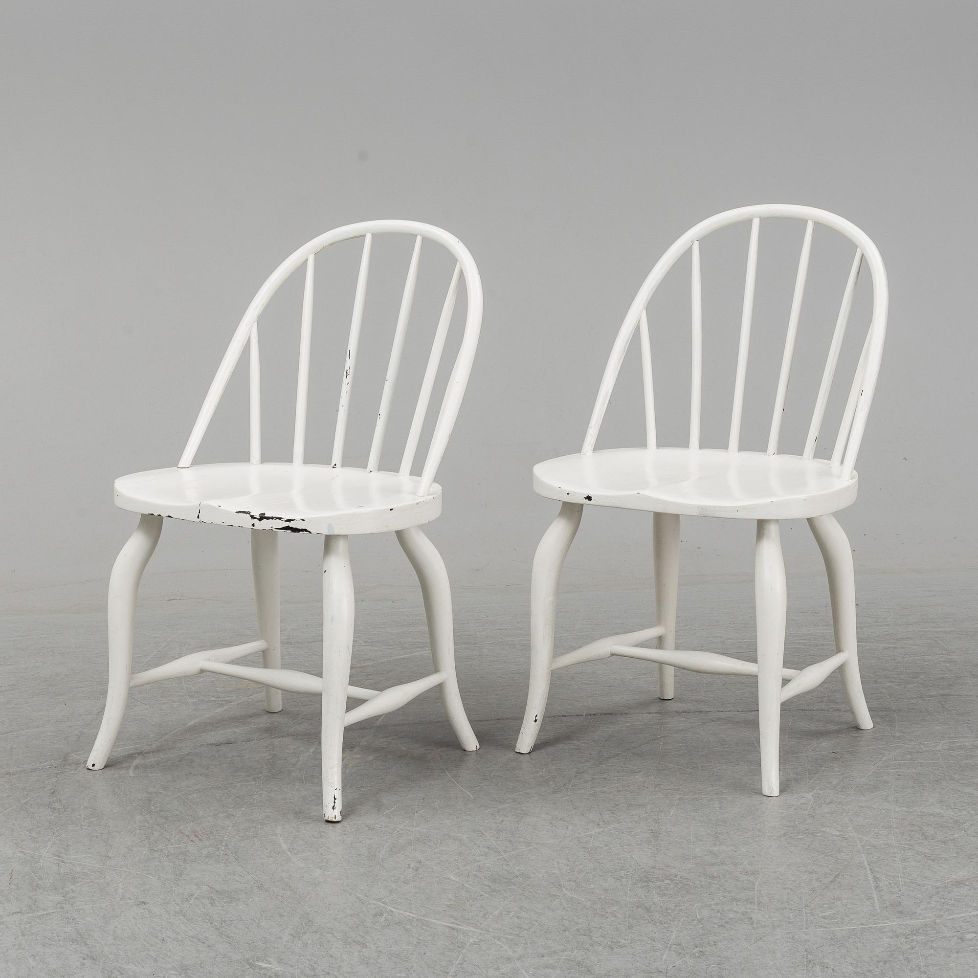 UNO ÅHRÉN, stolar, ett par, Gemla, Diö, omkring 1930.