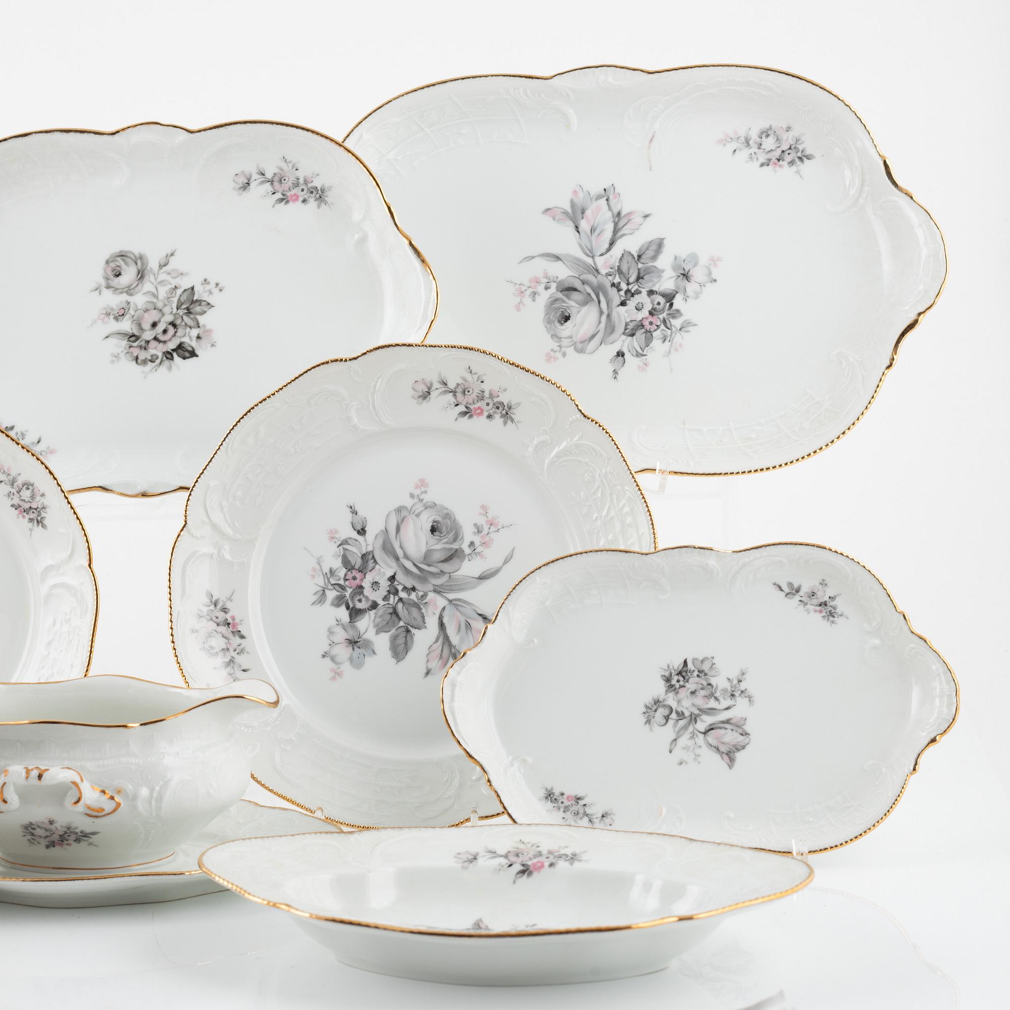 A dinnerware set, 56 pieces, "Sanssouci", Rosenthal, Germany.