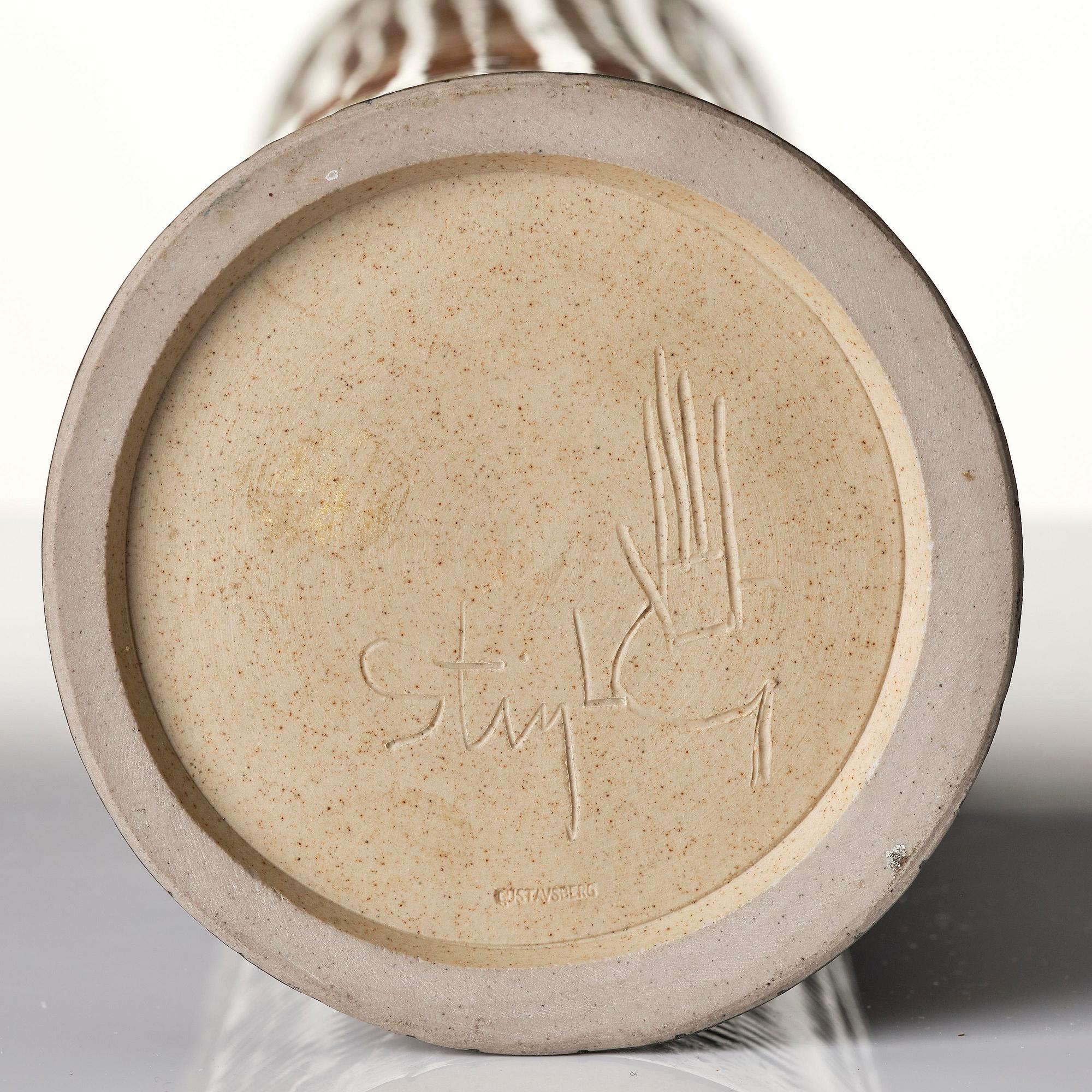 Stig Lindberg, a stoneware vase, Gustavsberg Studio, 1963.