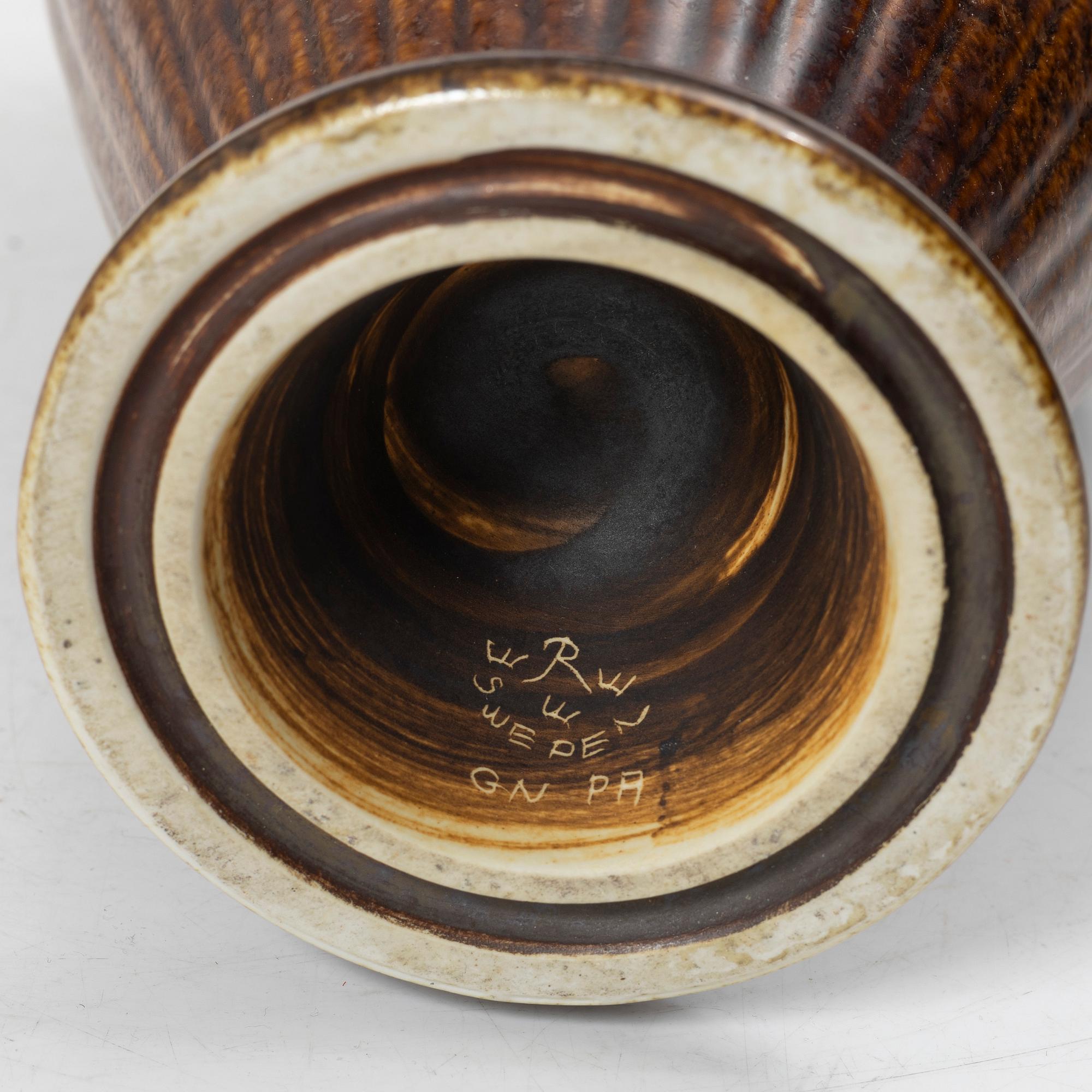 Gunnar Nylund, hänkel vase, Rörstrand.