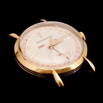 HERRARMBANDSUR, 18 k guld, Jaeger-leCoultre, Triple Date, 1950-tal.