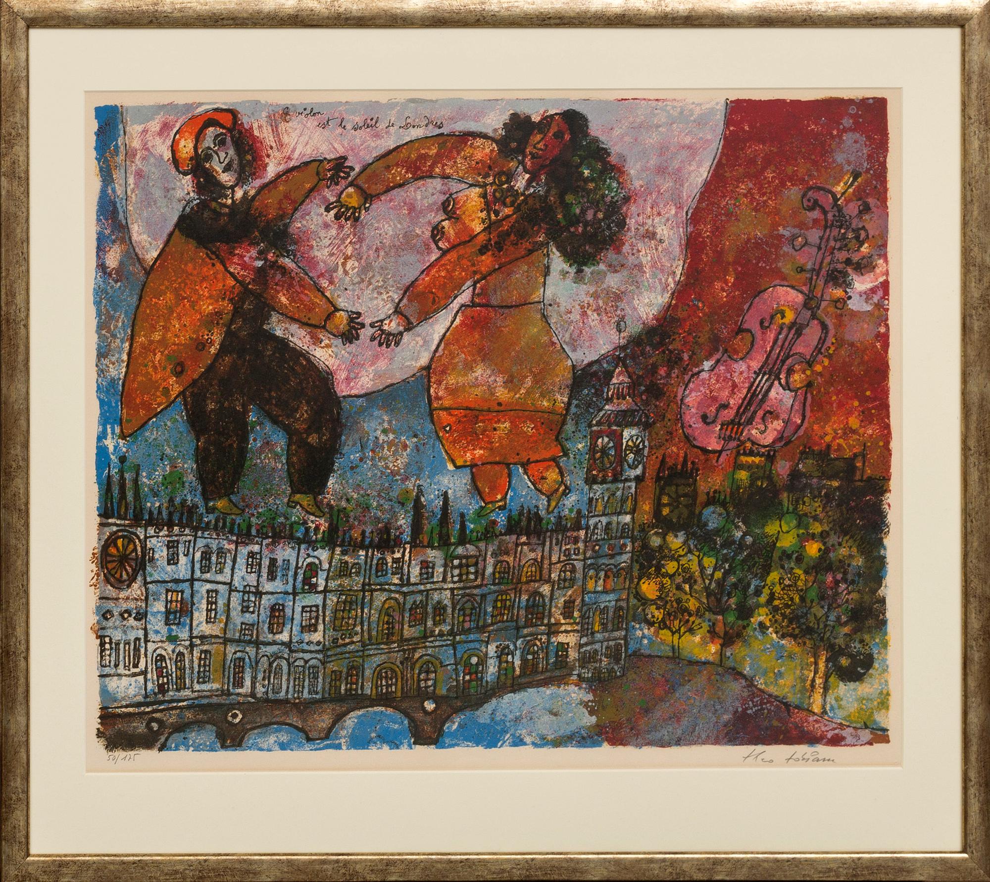 Theo Tobiasse, lithograph in colours, signed and numbered 50/175.