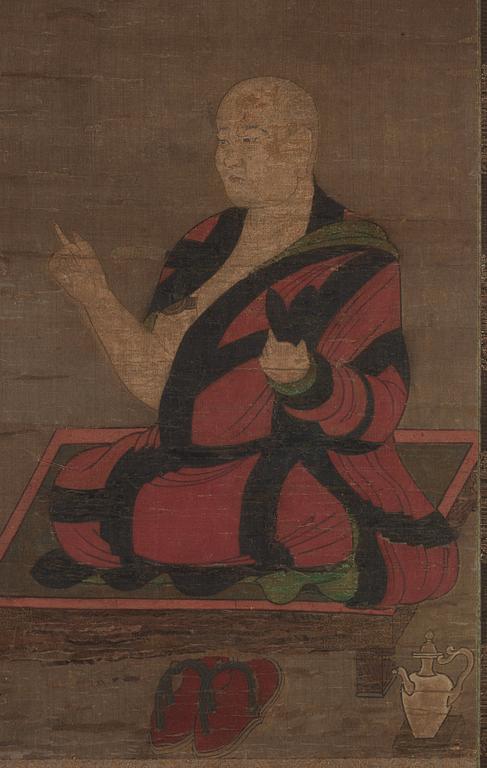 A Chinese or Japanese Tang-style copy of an older Chinese painting, presumably 11-13th Century.