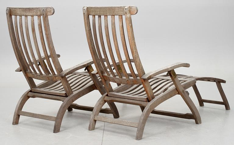 DÄCKSSTOLAR, ett par. 1900-talets slut.