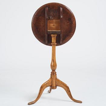 A Swedish tilt-top table by J Sjölin, master 1767.