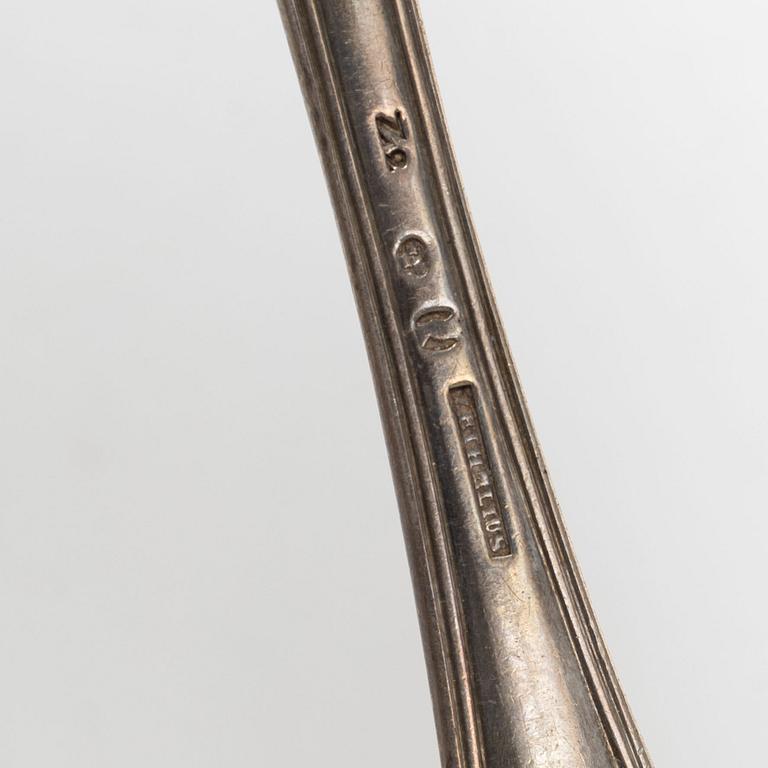Matskedar, 7 st, silver, Sverige, 1800-tal.