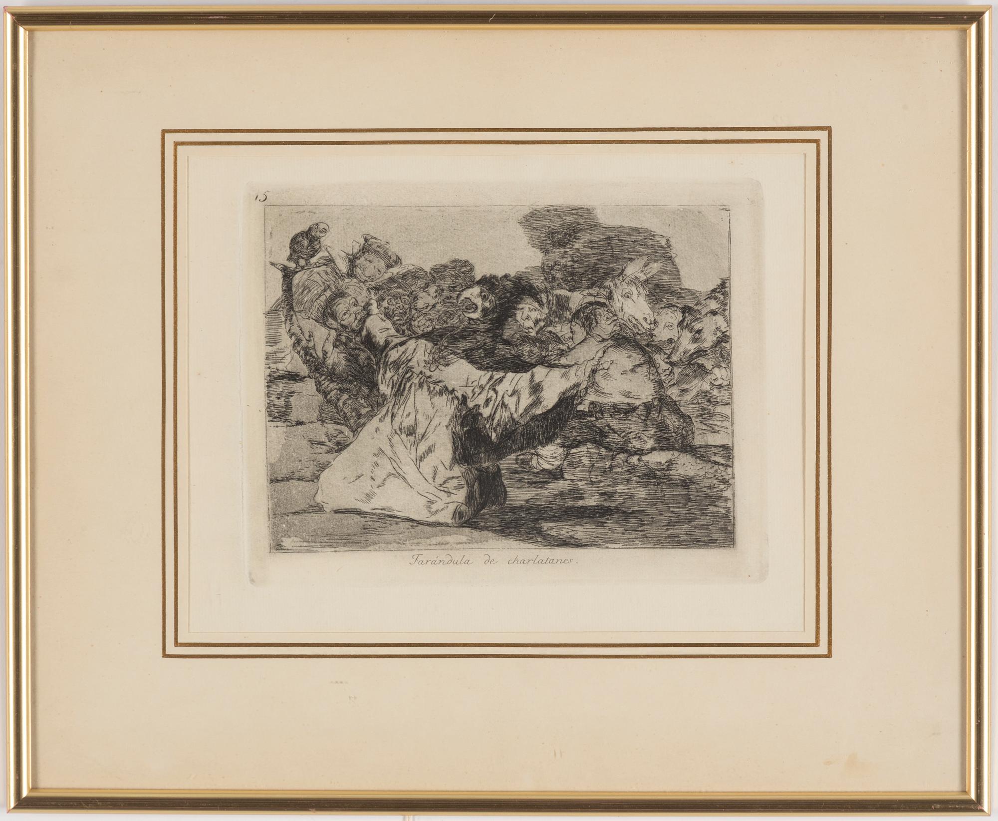 FRANCISCO GOYA, etsning, ur "Los Desastres de la Guerra".
