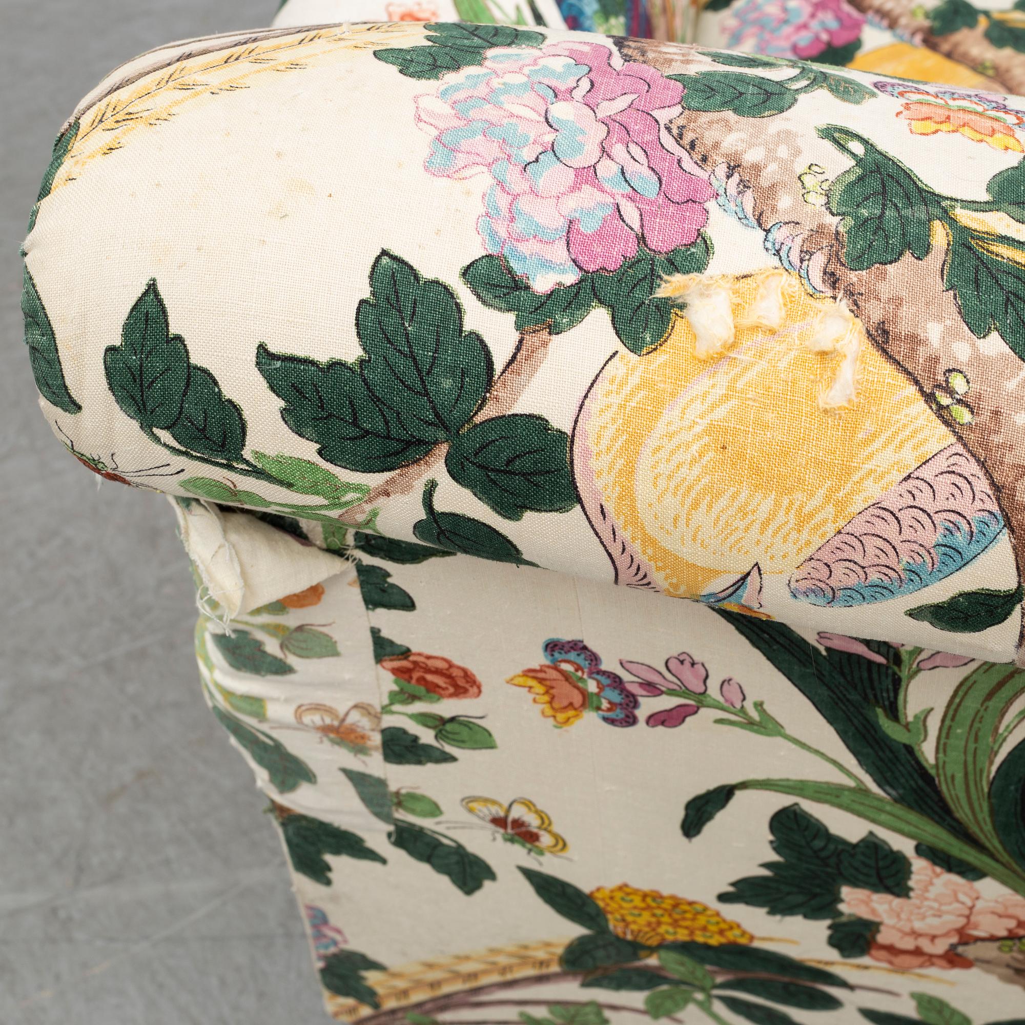 JOSEF FRANK, a model 703 sofa, Firma Svenskt Tenn, Sweden, provenance Estrid Ericson, for her summer house Tolvekarna.
