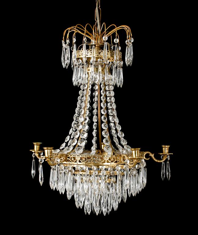 LJUSKRONA, empirestil, 1900-talets mitt. H 65.