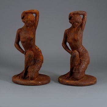DEKORELEMENT, ett par, metall, 1900/2000-tal.