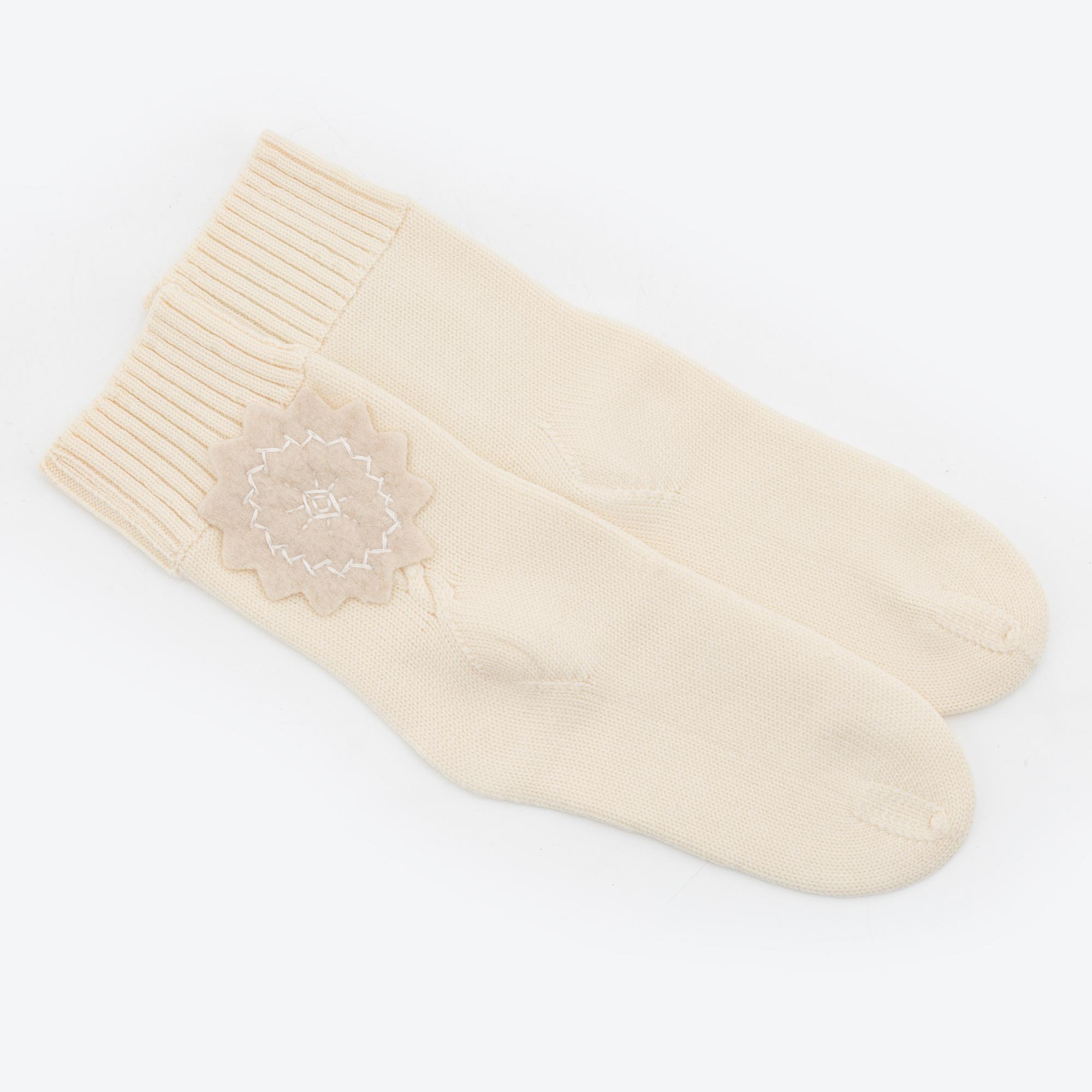 Christian Dior, two pairs of wool socks.
