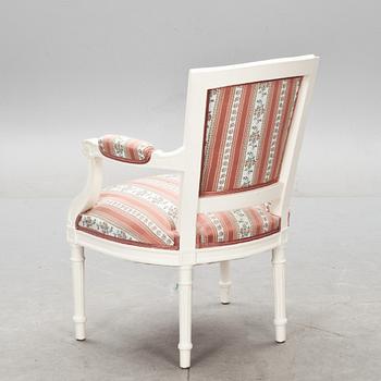 KARMSTOL, gustaviansk stil, omkring 1900.