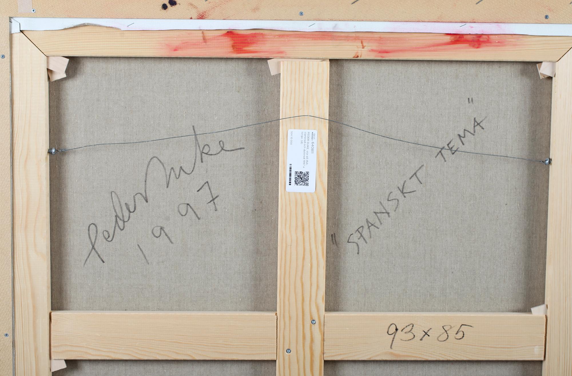 PEDER DUKE, olja på duk, signerad och daterad 1997 a tergo.