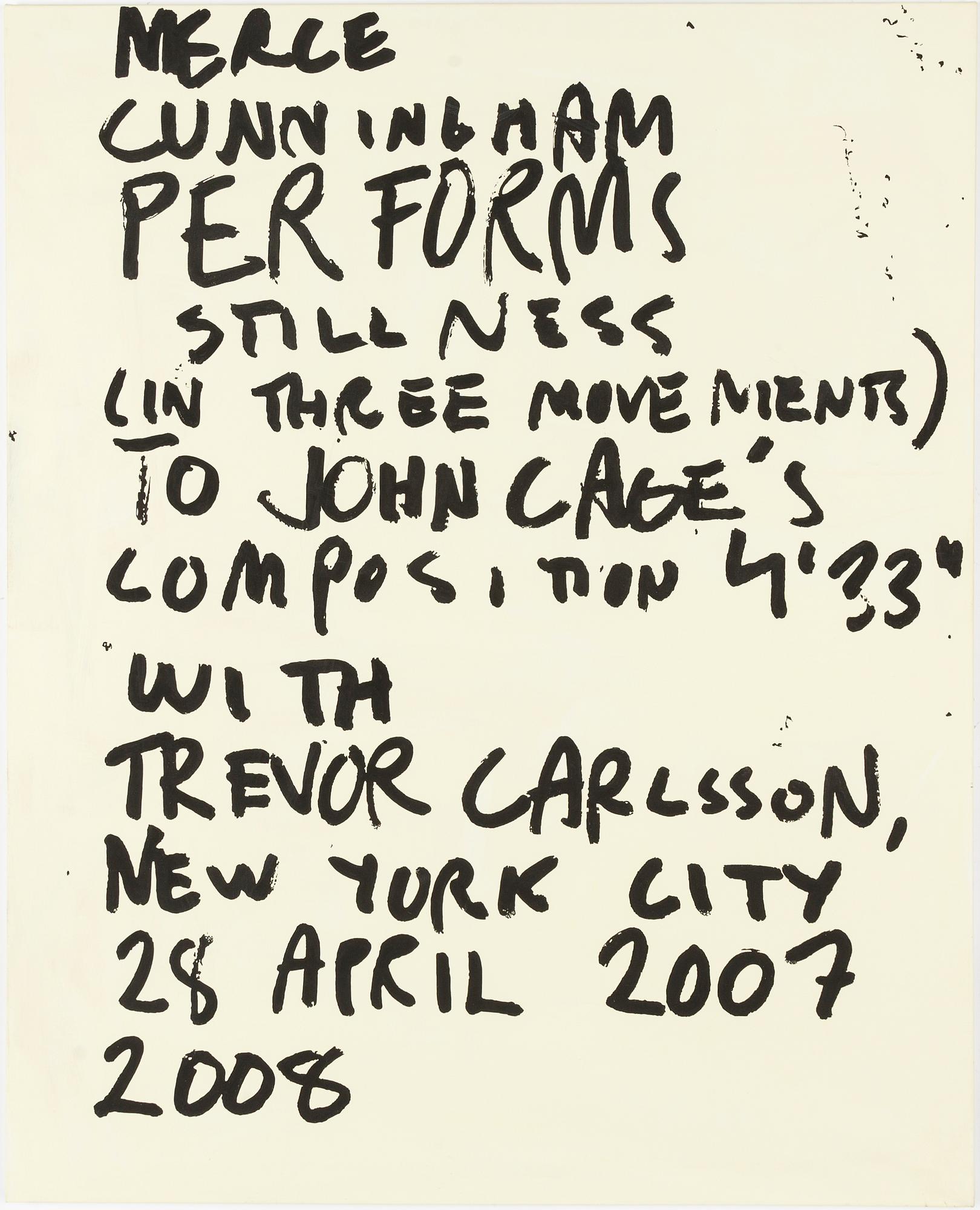 Thomas Elovsson, "Merce Cunningham Performs".