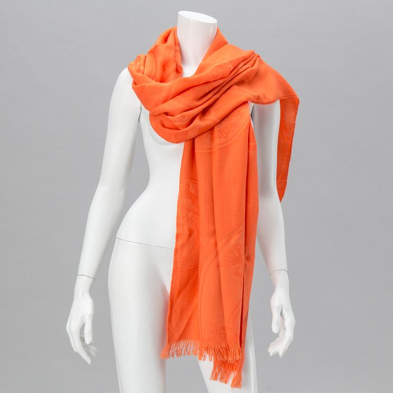 A cashmere and silk shawl by Hermès.