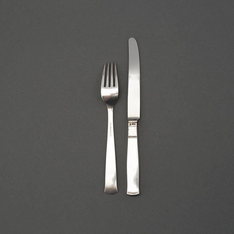 20 pieces silver cutlery 'Rosenholm' by GAB Stockholm and Eskilstuna.