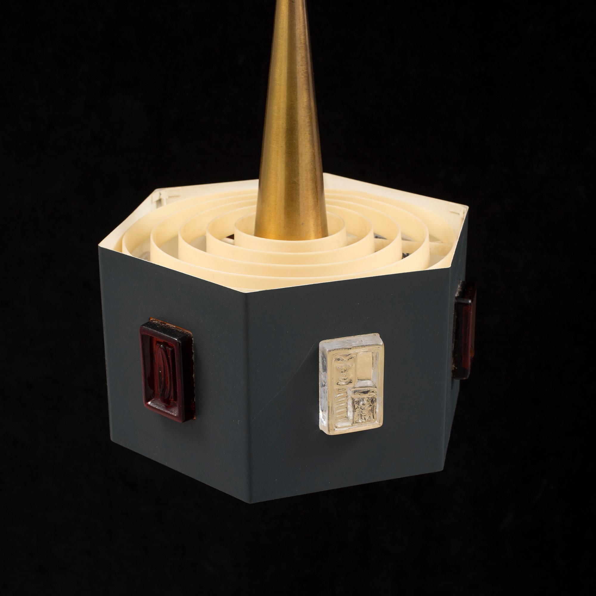 A Erik Höglund ceiling light from the 1960s. Total height ca 46 cm.