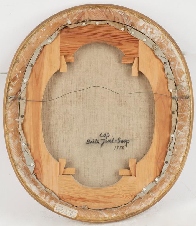 BRITA JUEL SOOP, pastell på papper på duk, kopia av Brita Juel-Soop dat 1956 á tergo.