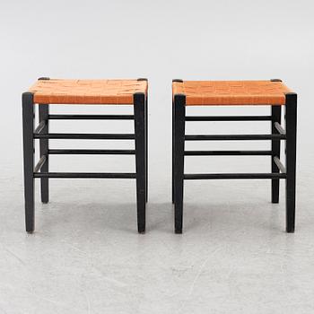 A pair of stools for Gemla, second half of the 20th-century.