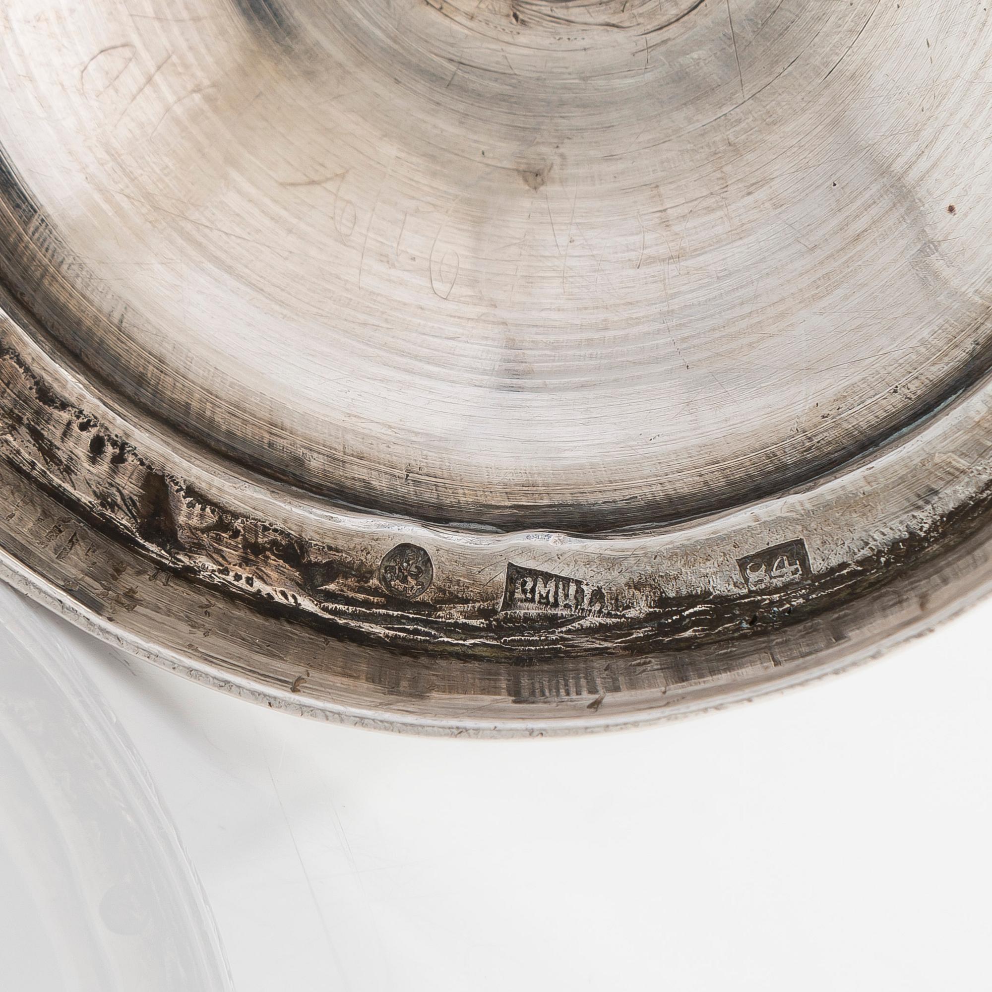 Peter Muller, bägare, silver, S:t Petersburg 1829. Empire.