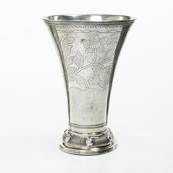 A Swedish silver beaker, mark of Samuel Lyberg, Borås 1799.