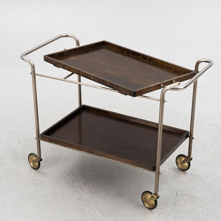 Serving trolley, mid-20th century.