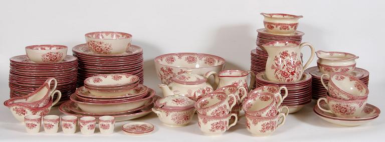 SERVISDELAR, ca 115 st, flintgods, "Fasan", Old Gustavsberg.