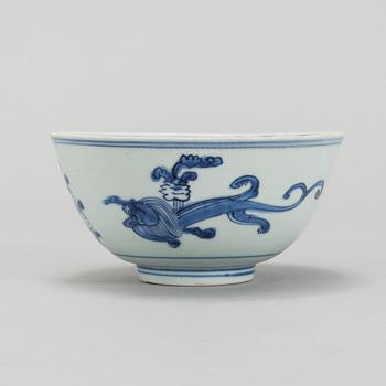 A blue and white bowl, Mingdynasty (1368-1644).