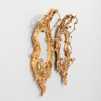 Mirror sconces a pair Neo-Rococo late 19th century.