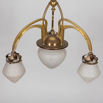 Taklampa, art nouveau, tidigt 1900-tal.