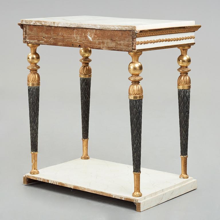 A late Gustavian early 19th century console table.