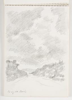 Lotte Laserstein, 3 skissblock med teckningar.