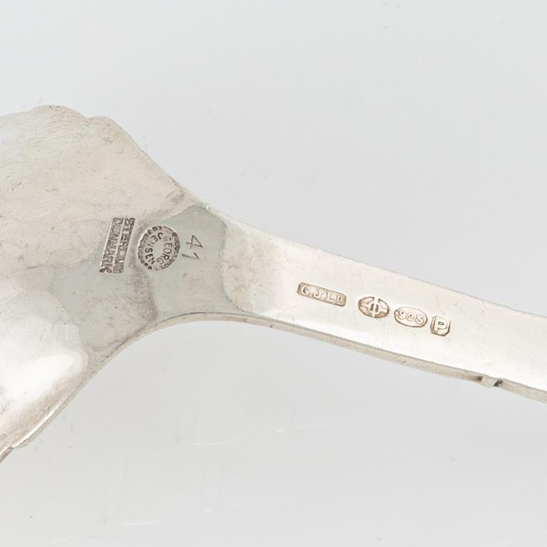 Georg Jensen, serveringssked, sterlingsilver, Danmark efter 1945.