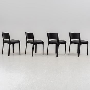 PIERO LISSONI, four 'Lario' oak chairs from Porro, Italy.