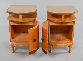 SÄNGBORD, ett par, art deco, 1900-talets andra kvartal.