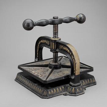 VÄXTPRESS, gjutjärn, omkring 1900.