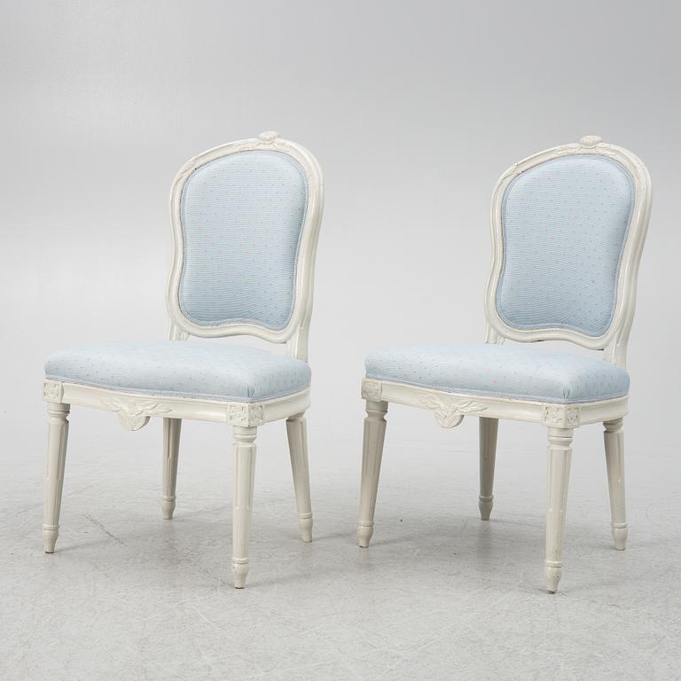 Stolar, ett par, gustavianska, 1700-talets andra hälft.